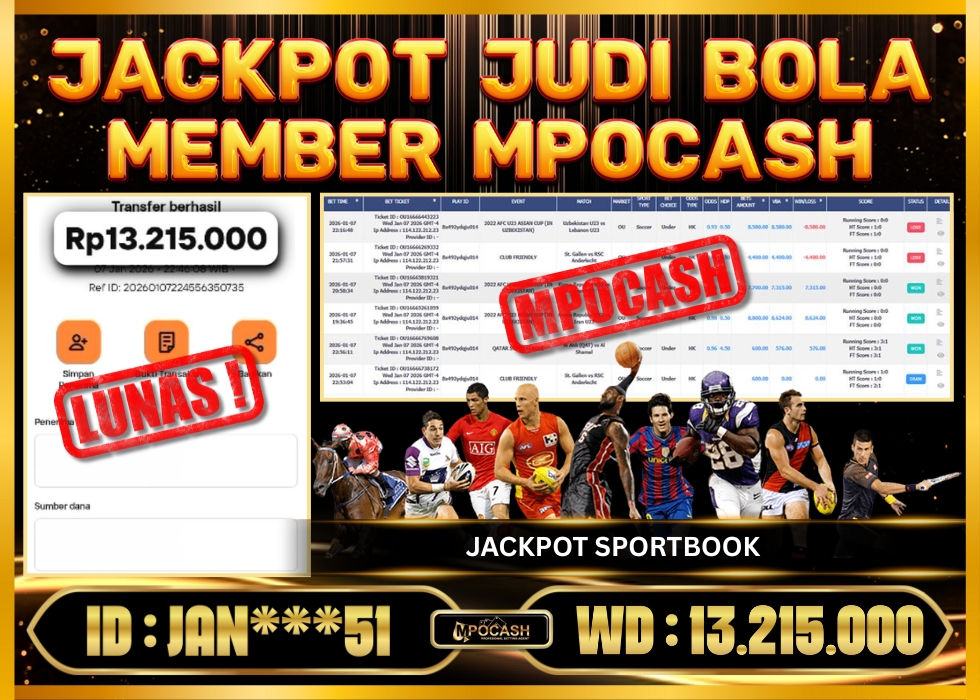 MPOCASH JACKPOT JUDI BOLA